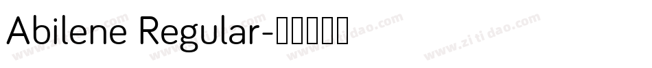 Abilene Regular字体转换